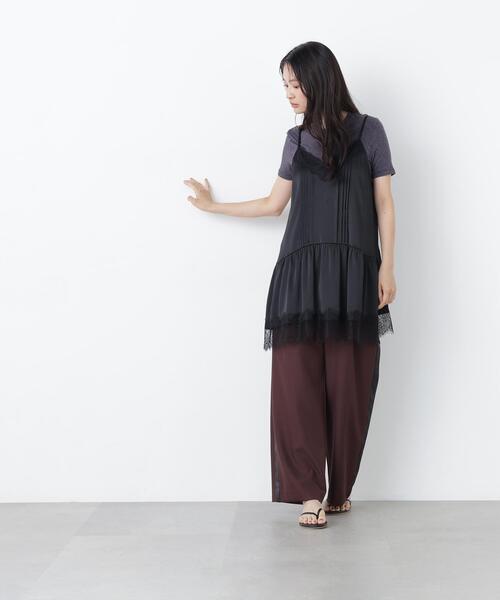 N.(N. Natural Beauty Basic)(エヌエヌナチュラルビューティーベーシック)の「サテンレースキャミ(キャミソール・レディース・ブラウン/ベージュ系その他/ブラック・フリ-)」の9枚目の写真