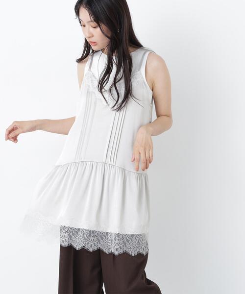 N.(N. Natural Beauty Basic)(エヌエヌナチュラルビューティーベーシック)の「サテンレースキャミ(キャミソール・レディース・ブラウン/ベージュ系その他/ブラック・フリ-)」の19枚目の写真