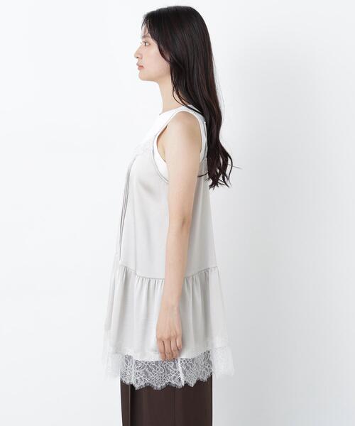 N.(N. Natural Beauty Basic)(エヌエヌナチュラルビューティーベーシック)の「サテンレースキャミ(キャミソール・レディース・ブラウン/ベージュ系その他/ブラック・フリ-)」の21枚目の写真