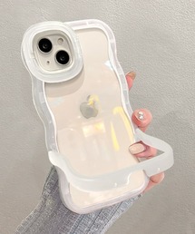 THE MILES（ザ マイルズ）の「"01"≪iPhone17/iPhone17Pro/iPhone 17Promax 対応≫2WAY スタンド付き ウェーブ クリア iPhoneケース（スマホケース/カバー）」