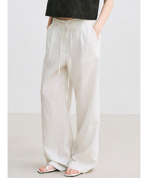 stripe drawstring parachute pants (ivory)
