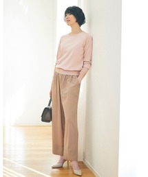 ピュアシルク・スマートワイドパンツ