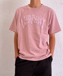 (SF) edakka コットン100% カツラギ生地 貼付け 韓国ストリート Y2K ストリート Tシャツ