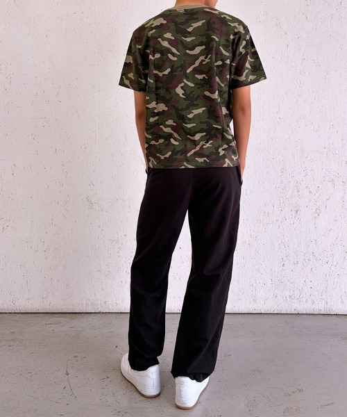 BAYBLO(ベイブロ)の「(SF) edakka コットン100% カツラギ生地 貼付け 韓国ストリート Y2K ストリート Tシャツ(Tシャツ/カットソー・メンズ・ピンク系1/アーミー/ブラック系1・LARGE/MEDIUM/SMALL)」の8枚目の写真