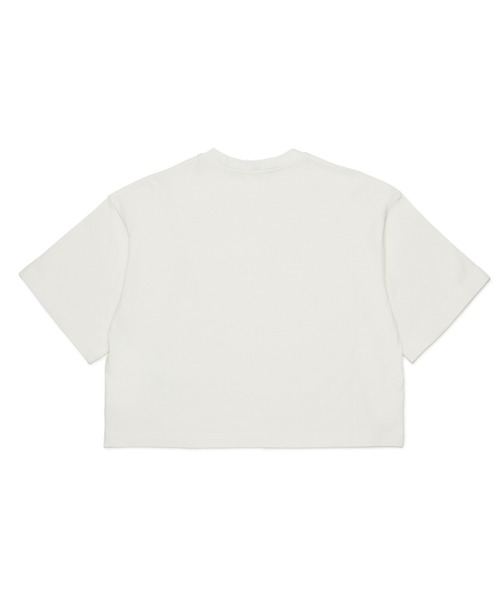 MAX&Co.（マックス アンド コー）の「Max&Co.(マックスアンドコー)Kids & Junior ブランドロゴクロップドTシャツカットソー（Tシャツ/カットソー・キッズ・ホワイト・16Y/14Y/12Y）」の2枚目の写真
