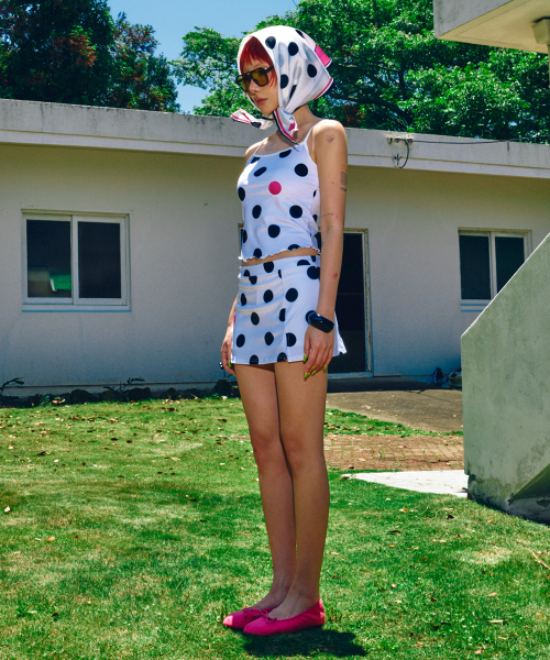 HIGHTIDEFRANKIE(ハイタイドフランキー)の「Polka Dot Cami Top White(Tシャツ/カットソー・レディース・ホワイト・FREE)」の10枚目の写真