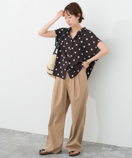 Spick & Span(スピックアンドスパン)の「《WEB限定 / 追加》ドットフレンチスリーブシャツ(シャツ/ブラウス・レディース・マルチ/その他4・FREE)」の4枚目の写真