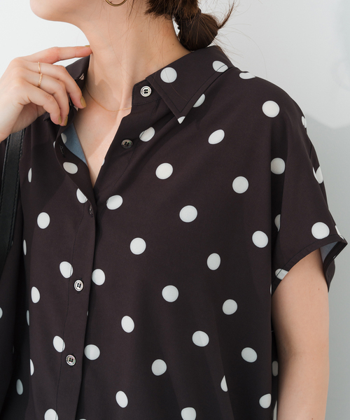 Spick & Span(スピックアンドスパン)の「《WEB限定 / 追加》ドットフレンチスリーブシャツ(シャツ/ブラウス・レディース・マルチ/その他4・FREE)」の14枚目の写真