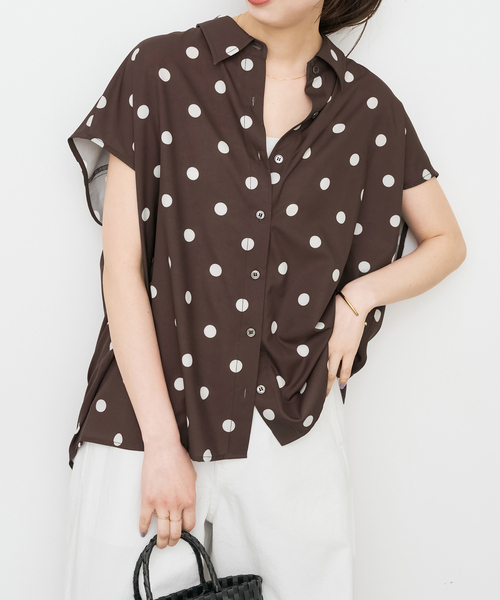 Spick & Span(スピックアンドスパン)の「《WEB限定 / 追加》ドットフレンチスリーブシャツ(シャツ/ブラウス・レディース・マルチ/その他4・FREE)」の17枚目の写真