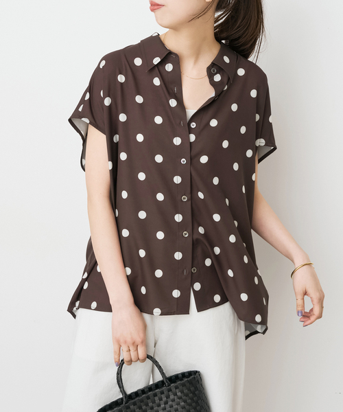 Spick & Span(スピックアンドスパン)の「《WEB限定 / 追加》ドットフレンチスリーブシャツ(シャツ/ブラウス・レディース・マルチ/その他4・FREE)」の18枚目の写真
