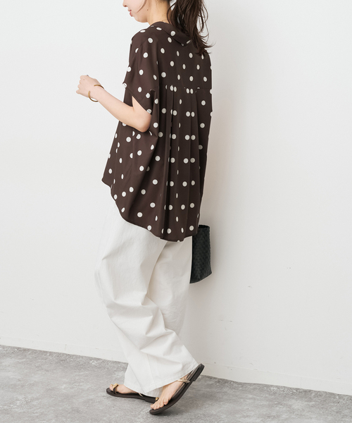 Spick & Span(スピックアンドスパン)の「《WEB限定 / 追加》ドットフレンチスリーブシャツ(シャツ/ブラウス・レディース・マルチ/その他4・FREE)」の22枚目の写真