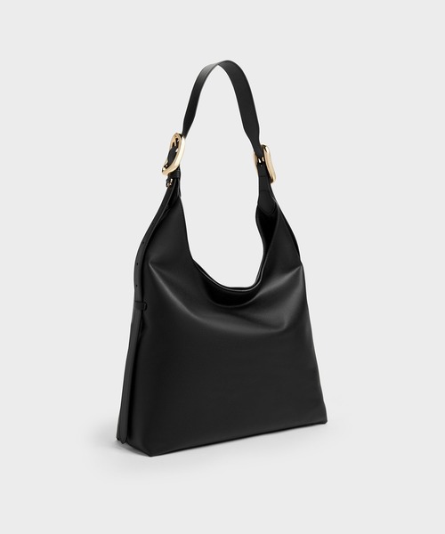 CHARLES & KEITH(チャールズ & キース)の「Aislin アシュリン ホーボーバッグ(ショルダーバッグ・レディース・ブラック・L)」の7枚目の写真