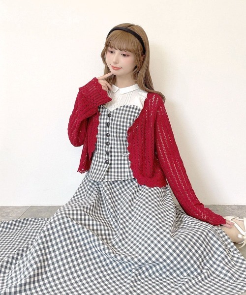 F i.n.t(フィント)の「ギンガムチェックビスチェレイヤード風ワンピース/fint フィント(ワンピース・レディース・ブラック×ホワイト/ホワイト×ブルー・FREE)」の20枚目の写真
