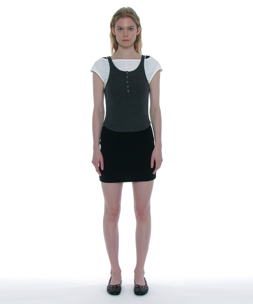 PARTIMENTO WOMEN レイヤードTシャツ セール】マルチプル3PACKレイヤードトップ_ホワイト（Tシャツ