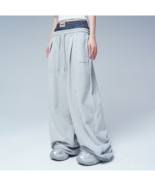 AVANDRESS(アバンドレス )の「88サイレントフォールドリラックスセイギングパンツ_3COL(スウェットパンツ・レディース・ブラックミックス/ブラック/ライトホワイト・LARGE/X-LARGE)」の2枚目の写真