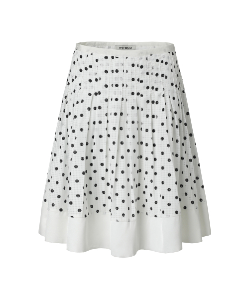 MIRECO(ミレコ)の「DOT PLEATED SATIN SKIRT IVORY(スカート・レディース・その他・1/2)」の4枚目の写真