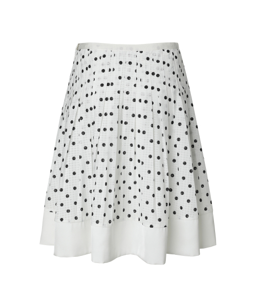 MIRECO(ミレコ)の「DOT PLEATED SATIN SKIRT IVORY(スカート・レディース・その他・1/2)」の5枚目の写真