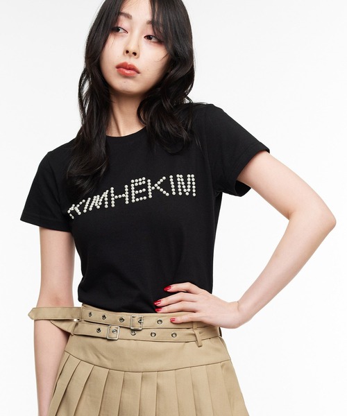 Narcissus(ナルシス)の「【Narcissus / KIMHEKIM WOMAN ( キムヘキム ) 】パールロゴTシャツ 半袖(Tシャツ/カットソー・レディース・ブラック・XS)」の10枚目の写真