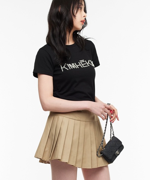 Narcissus(ナルシス)の「【Narcissus / KIMHEKIM WOMAN ( キムヘキム ) 】パールロゴTシャツ 半袖(Tシャツ/カットソー・レディース・ブラック・XS)」の12枚目の写真