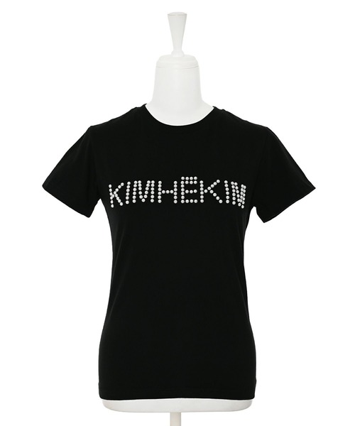 Narcissus(ナルシス)の「【Narcissus / KIMHEKIM WOMAN ( キムヘキム ) 】パールロゴTシャツ 半袖(Tシャツ/カットソー・レディース・ブラック・XS)」の6枚目の写真