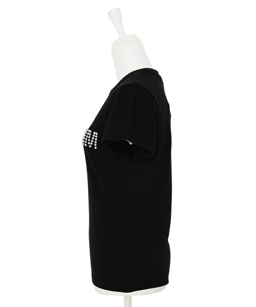 Narcissus(ナルシス)の「【Narcissus / KIMHEKIM WOMAN ( キムヘキム ) 】パールロゴTシャツ 半袖(Tシャツ/カットソー・レディース・ブラック・XS)」の7枚目の写真