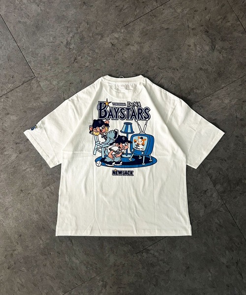 ATMARK(アットマーク)の「<4サイズ展開 / ユニセックス>NEW JACK×プロ野球コラボレーションTシャツ NPB オーバーサイズ(Tシャツ/カットソー・メンズ・ブラック系2/ブラック系1/ホワイト系1/ホワイト系5/ホワイト系3/ホワイト系2/ブラック系4・S/150/L/M)」の4枚目の写真