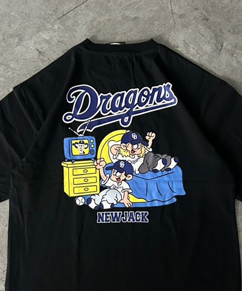 ATMARK(アットマーク)の「<4サイズ展開 / ユニセックス>NEW JACK×プロ野球コラボレーションTシャツ NPB オーバーサイズ(Tシャツ/カットソー・メンズ・ブラック系2/ブラック系1/ホワイト系1/ホワイト系5/ホワイト系3/ホワイト系2/ブラック系4・S/150/L/M)」の11枚目の写真