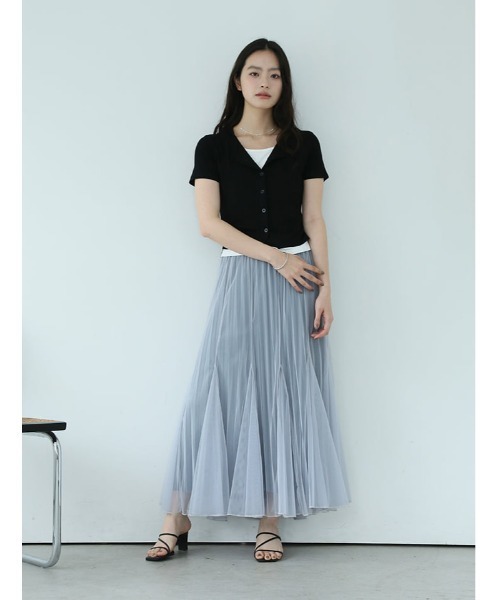 fifth(フィフス)の「レイヤード風ギャザートップス(Tシャツ/カットソー・レディース・ブラック/ホワイト/ライトブルー・M)」の10枚目の写真