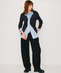 【2026AW Debut】【UNFORM】カシミヤ混ジップリブニット