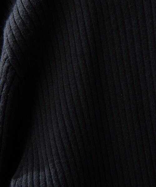 UNFORM（アンフォーム）の「【2026AW Debut】【UNFORM】カシミヤ混ジップリブニット（ニット/セーター・レディース・ネイビー/ブラック/チャコールグレー/アイボリー・FREE）」の18枚目の写真
