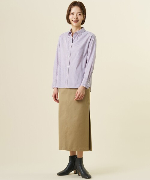 J.PRESS(ジェイプレス)の「【シーンレスに活躍】コンパクトエステネージュ シャツ ブラウス(シャツ/ブラウス・レディース・ホワイト系/ネイビー系1/ライトグレー系1/サックスブルー系・9/11)」の9枚目の写真