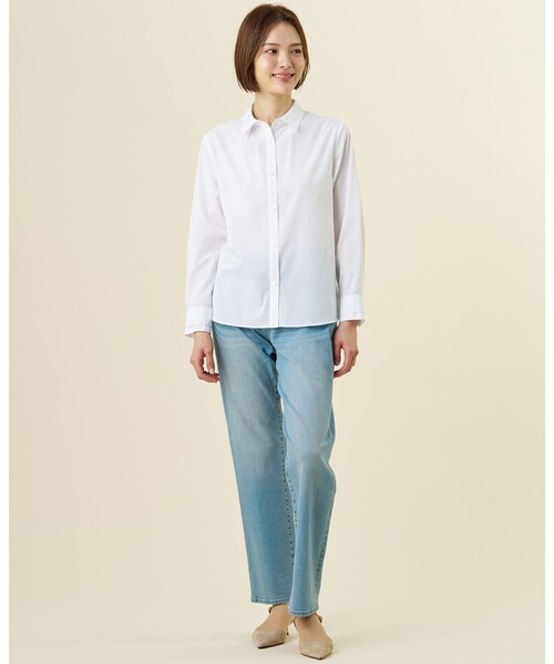J.PRESS(ジェイプレス)の「【シーンレスに活躍】コンパクトエステネージュ シャツ ブラウス(シャツ/ブラウス・レディース・ホワイト系/ネイビー系1/ライトグレー系1/サックスブルー系・9/11)」の19枚目の写真