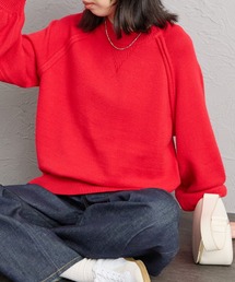 【WEB先行予約】[nenom/ネノム] スウェットライクニットプルオーバー