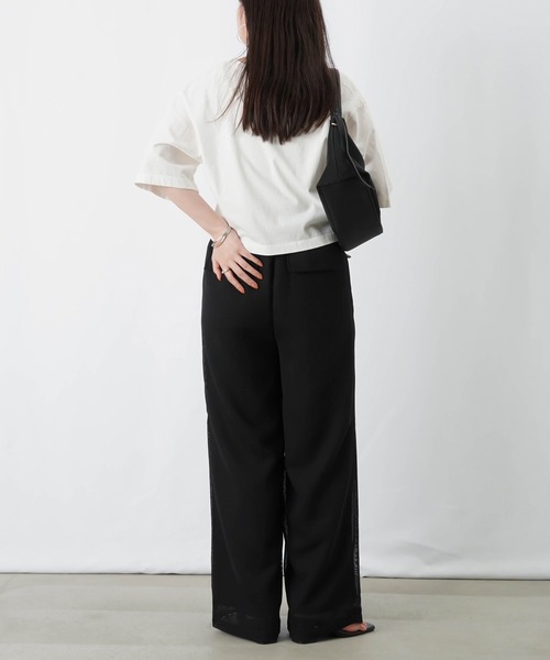 LUCA/LADY LUCK LUCA(ルカ/レディラックルカ)の「LC/LLL メッシュタックパンツ(その他パンツ・レディース・ブラック/オフホワイト・FREE)」の12枚目の写真