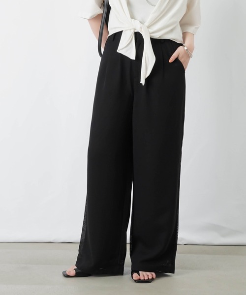 LUCA/LADY LUCK LUCA(ルカ/レディラックルカ)の「LC/LLL メッシュタックパンツ(その他パンツ・レディース・ブラック/オフホワイト・FREE)」の14枚目の写真