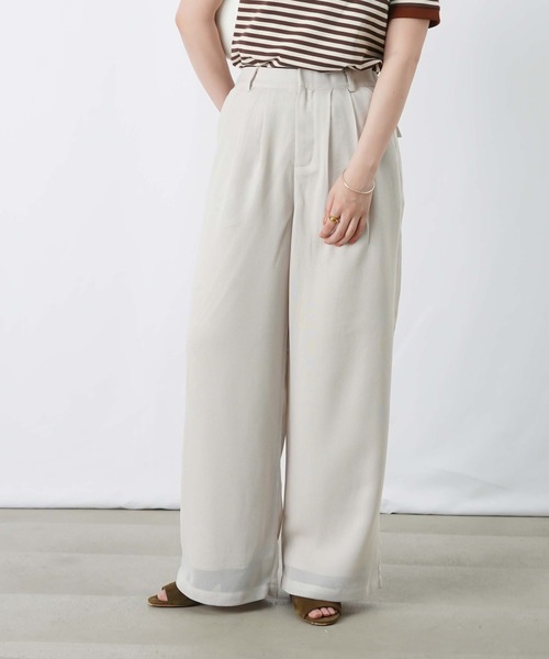 LUCA/LADY LUCK LUCA(ルカ/レディラックルカ)の「LC/LLL メッシュタックパンツ(その他パンツ・レディース・ブラック/オフホワイト・FREE)」の7枚目の写真