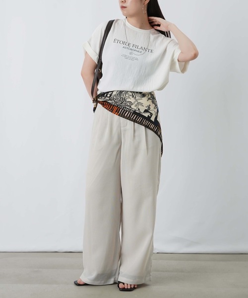 LUCA/LADY LUCK LUCA(ルカ/レディラックルカ)の「LC/LLL メッシュタックパンツ(その他パンツ・レディース・ブラック/オフホワイト・FREE)」の18枚目の写真