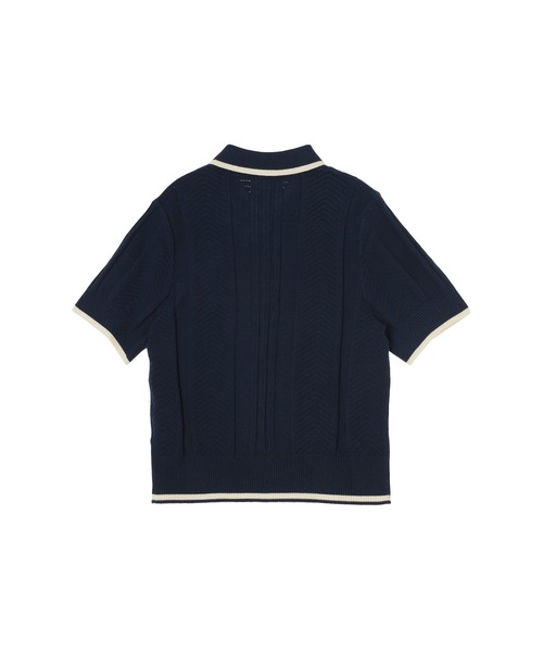 adidas(アディダス)の「CABLE KNIT CALI TEE POLO KR7059(ニット/セーター・レディース・ネイビー・SMALL/MEDIUM/LARGE)」の3枚目の写真