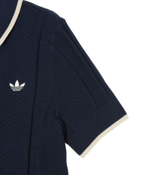 adidas(アディダス)の「CABLE KNIT CALI TEE POLO KR7059(ニット/セーター・レディース・ネイビー・SMALL/MEDIUM/LARGE)」の5枚目の写真