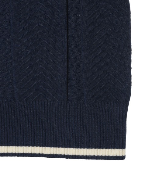 adidas(アディダス)の「CABLE KNIT CALI TEE POLO KR7059(ニット/セーター・レディース・ネイビー・SMALL/MEDIUM/LARGE)」の6枚目の写真