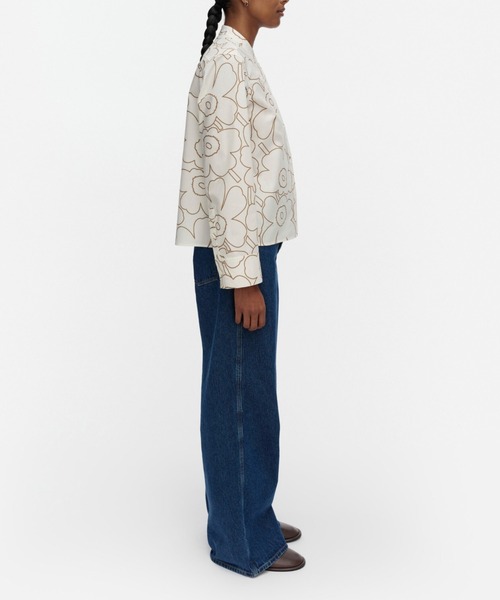 marimekko(マリメッコ)の「Lohko Piirto Unikko / blouse(シャツ/ブラウス・レディース・ホワイト・38/36/40/34)」の2枚目の写真