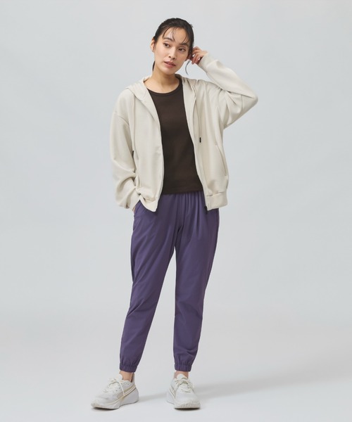 TIGORA(ティゴラ)の「ティゴラ TIGORA ストレッチリブ5分袖シャツ(Tシャツ/カットソー・レディース・ダークブラウン/ライトベージュ/チャコールグレー・S/XL)」の12枚目の写真
