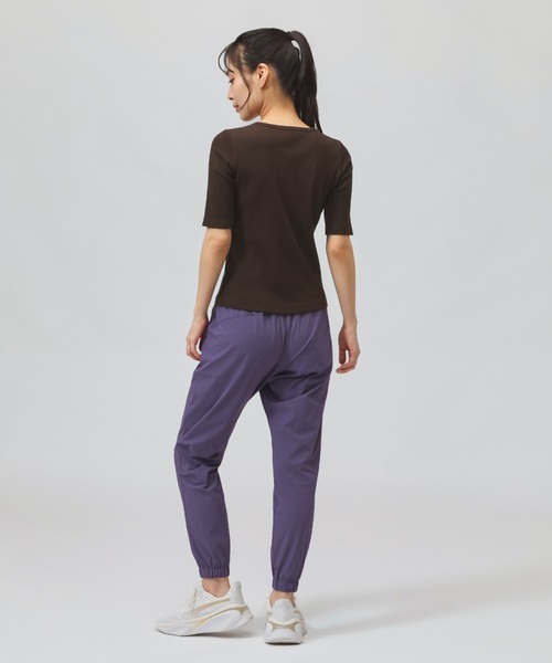 TIGORA(ティゴラ)の「ティゴラ TIGORA ストレッチリブ5分袖シャツ(Tシャツ/カットソー・レディース・ダークブラウン/ライトベージュ/チャコールグレー・S/XL)」の14枚目の写真