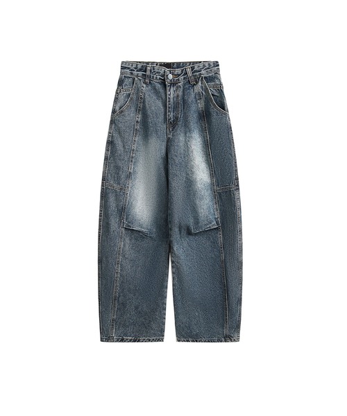 WESTBOY(ウエストボーイ)の「Y2K ヴィンテージウォッシュ パネル切り替え ワイドデニムパンツ WO26W7PT17(デニムパンツ・メンズ・ライトブルー/ブルー・L/M/XL)」の15枚目の写真