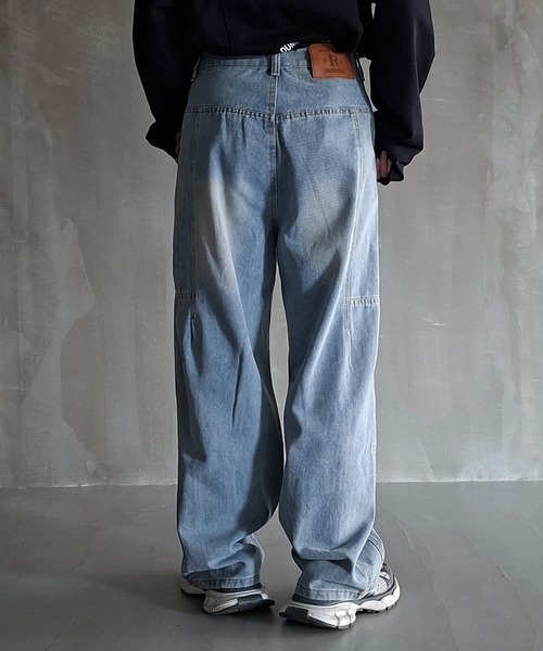 WESTBOY(ウエストボーイ)の「Y2K ヴィンテージウォッシュ パネル切り替え ワイドデニムパンツ WO26W7PT17(デニムパンツ・メンズ・ライトブルー/ブルー・L/M/XL)」の21枚目の写真