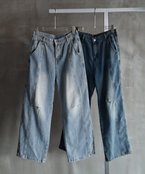 WESTBOY(ウエストボーイ)の「Y2K ヴィンテージウォッシュ パネル切り替え ワイドデニムパンツ WO26W7PT17(デニムパンツ・メンズ・ライトブルー/ブルー・L/M/XL)」の22枚目の写真