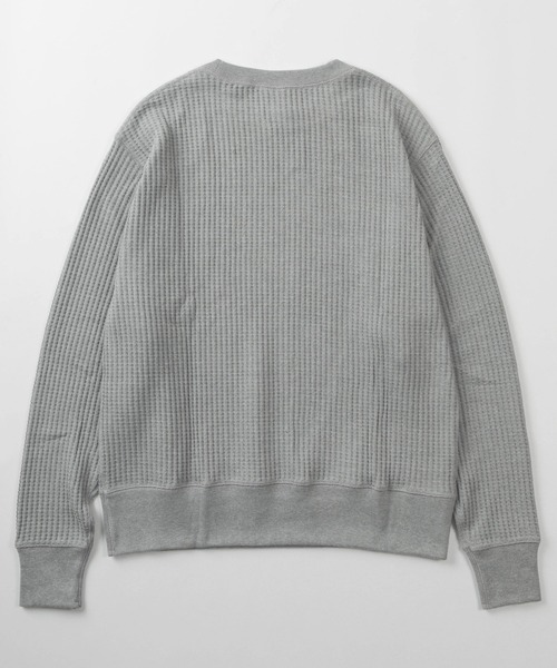 JEMORGAN(ジェーイーモーガン)の「【87】【JEMORGAN/ジェーイーモーガン】ビッグワッフル ワイドシルエット クルーネック スウェット/ヘビーウェイト/ユニセックス/レディース/メンズ(スウェット・メンズ・チャコールグレー/オートミール/ブラック/ホワイト/グレー/ネイビー/ブラウン・M/L/XL)」の9枚目の写真
