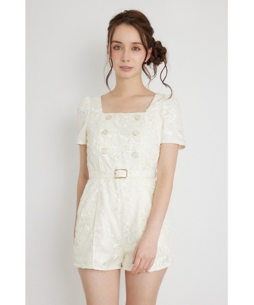 rienda(リエンダ)の「ダブルボタンロンパース 秋服(ワンピース・レディース・マルチ/ブラック/ホワイト・MEDIUM/SMALL)」の17枚目の写真