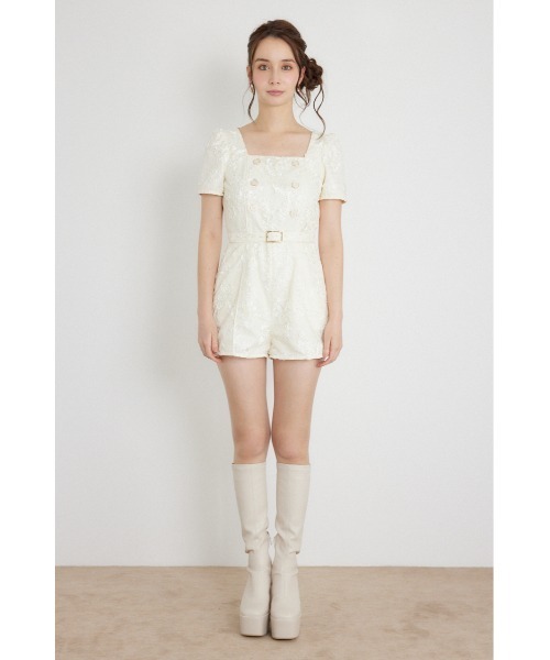 rienda(リエンダ)の「ダブルボタンロンパース 秋服(ワンピース・レディース・マルチ/ブラック/ホワイト・MEDIUM/SMALL)」の20枚目の写真
