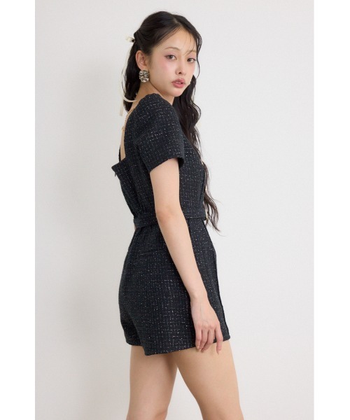 rienda(リエンダ)の「ダブルボタンロンパース 秋服(ワンピース・レディース・マルチ/ブラック/ホワイト・MEDIUM/SMALL)」の11枚目の写真